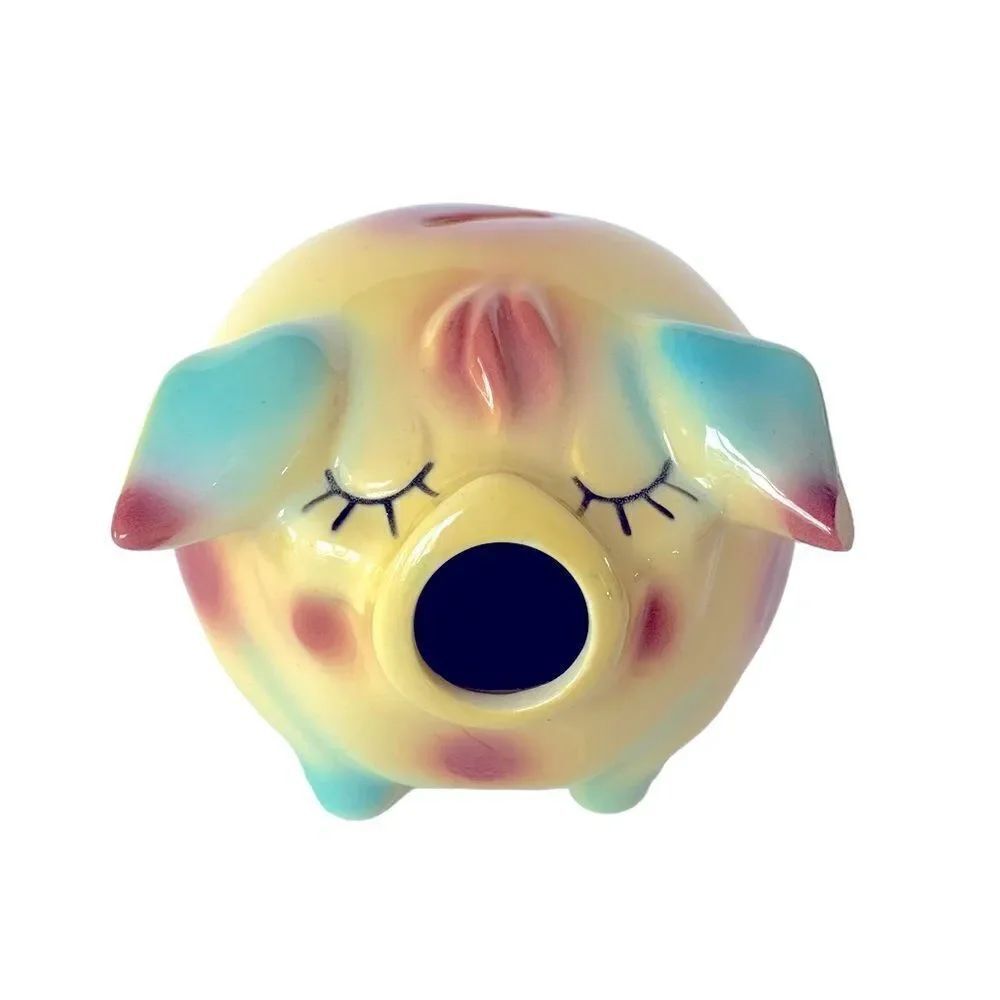 Vintage Corky Pig Ceramic Piggy Bank